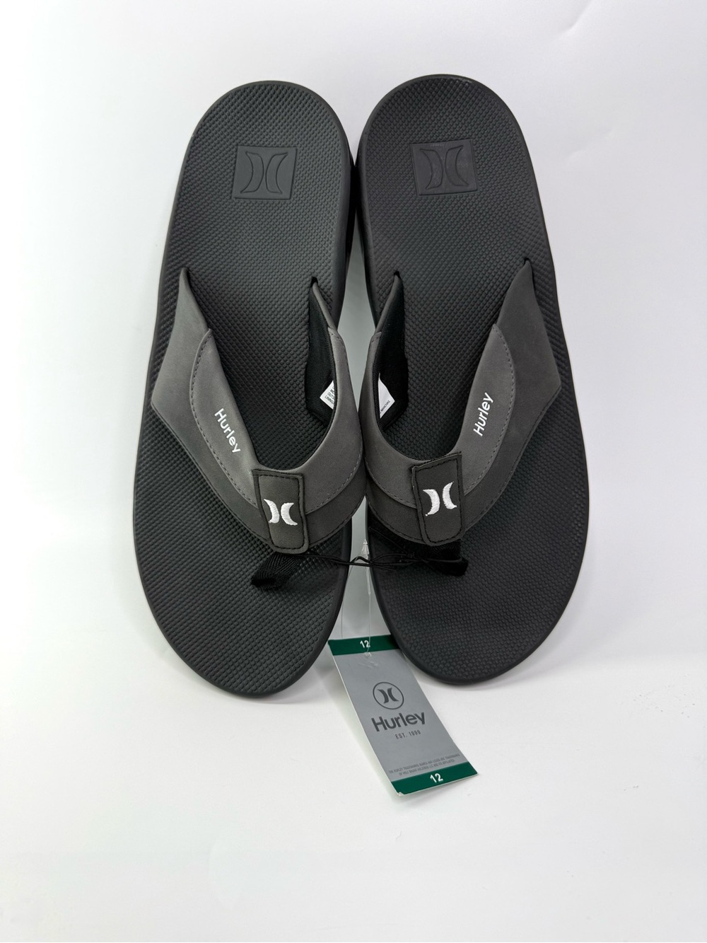 Hurley Men's Black Cushion Heel Flip-Flop Sandals 12 NEW - Picture 3 of 11